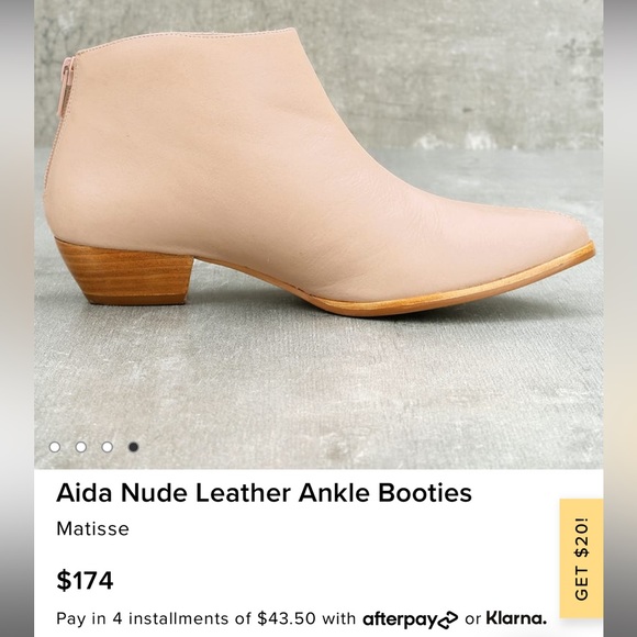 Matisse Aida leather booties in Nude - Picture 16 of 16